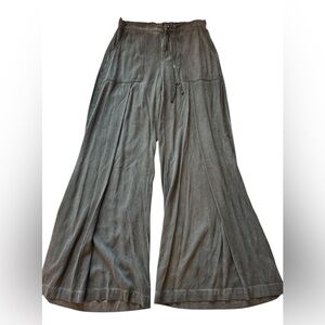 XCVI wide leg distressed drawstring pants